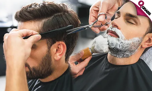Men's Grooming: Haircut, Full Shave, Facial & More!